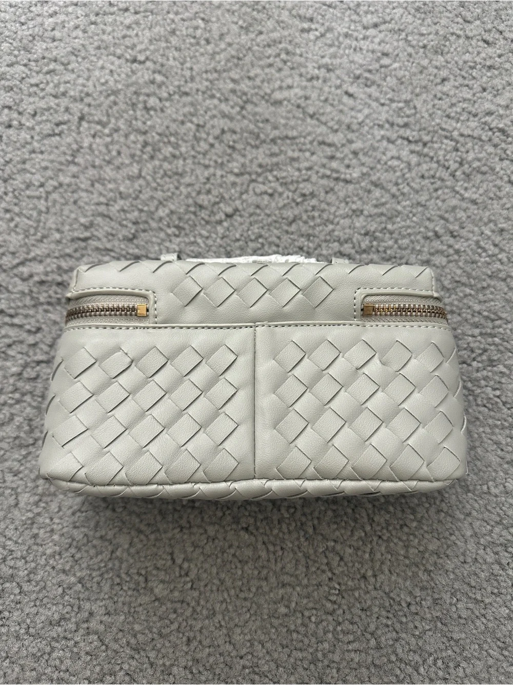 Gray Woven Mini Top Handle Crossbody Bag | Includes Shoulder Strap | NWT
